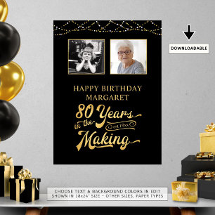 80. Geburtstag JAHRE DER MACHENS 2 Fotos Poster
