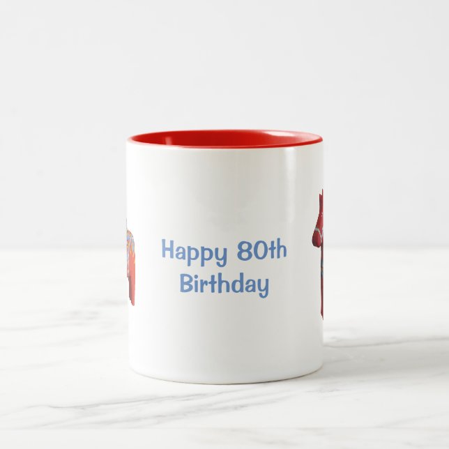 80. Geburtstag Kaffeepause Tasse (Mittel)