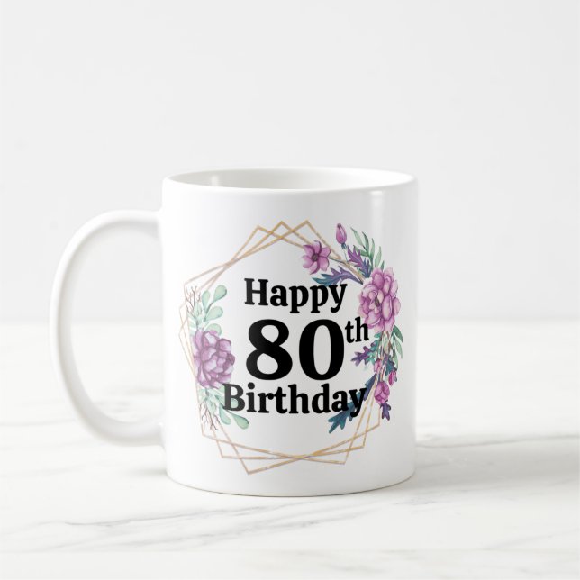 80. Geburtstag Kaffeetasse (Links)
