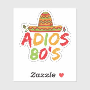 80. Geburtstag Mexikanisches Party Cinco de Mayo F Aufkleber