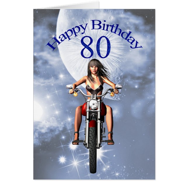 80. Geburtstag mit einem Biker-Mädchen (Vorne)