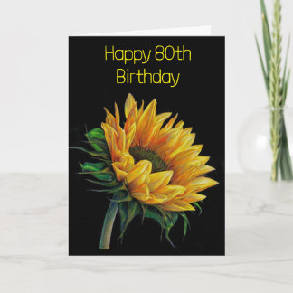**80. GEBURTSTAG** mit SCHÖNEM SONNENSTREUER Karte