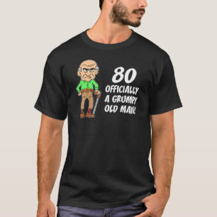 80. Geburtstag Offiziell glühender alter Mann T-Shirt