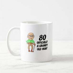 80. Geburtstag Offiziell Grumpy Old Man Coffee Tas Kaffeetasse