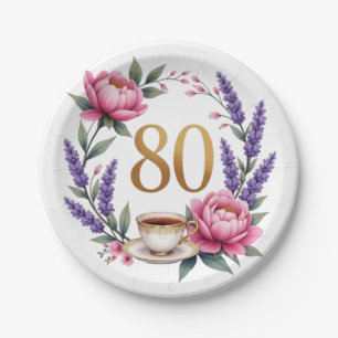 80. Geburtstag Oma Pappteller
