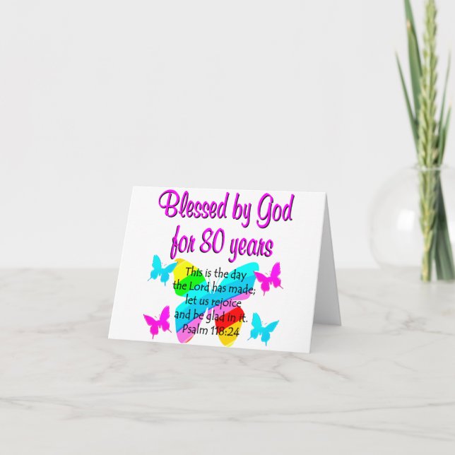 80. GEBURTSTAG PRAYER KARTE (Vorderseite)