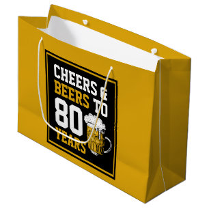 80. Geburtstag Prost & Bier zum 80. Jahr Große Geschenktüte