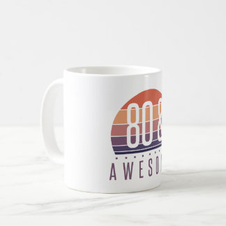 80. Geburtstag Retro Sunset Kaffeetasse