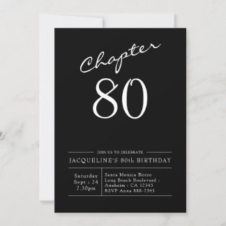 80. Geburtstag, Script 80 Party Einladung