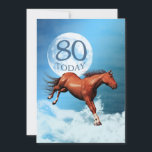 80. Geburtstag Spirit Pferd Party Einladung<br><div class="desc">Passen Sie diese Einladung Ihrem Party-Thema an. Ein Kastanienpferd,  das vor dem Hintergrund des Mondes und der Wolken galoppiert. Eine großartige Einladung,  an die sich die Leute erinnern werden!Sehen Sie sich die ganzen Karten in meinem Geschäft an. Alle Kunstwerke sind urheberrechtlich geschützt.</div>