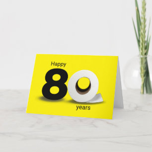80. Geburtstag Toilettenpapierrolle Karte