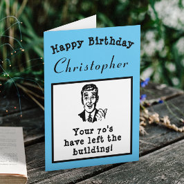 80. Geburtstag über dem Hügel Personalisiert Karte