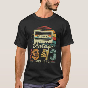 80. Geburtstag Vintag 1943 Kassettenband Retro Sty T-Shirt