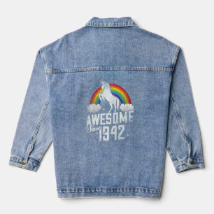 80. Geburtstag Vintag Unicorn 70er 80er 90s Phanta Jeansjacke