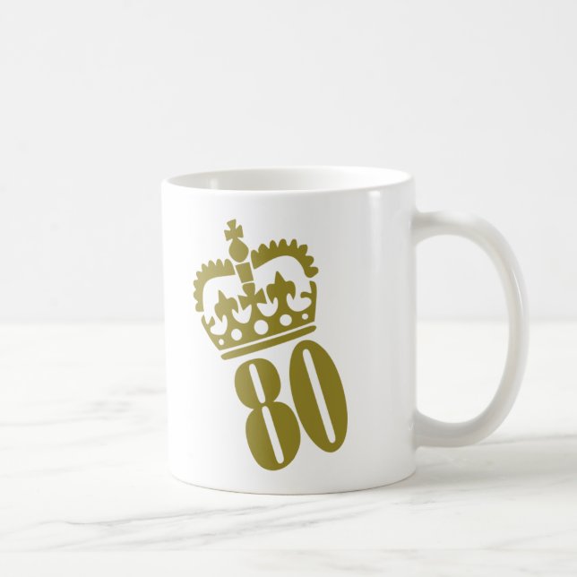 80. Geburtstag - Zahl - achtzig Tasse (Rechts)