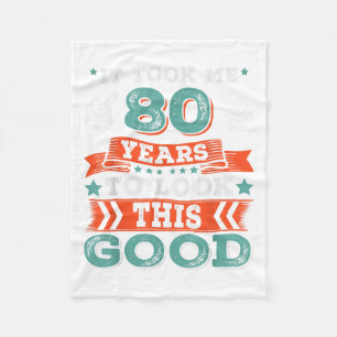 80. Geburtstag Zitat Grafik Funny 80 Jahre alt B- Fleecedecke