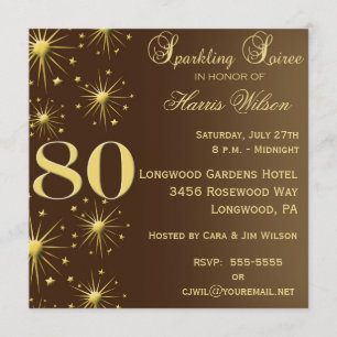 80. Geburtstags-Einladungen Einladung
