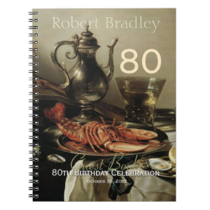 80. Geburtstags-Feier-kundengerechtes Gast-Buch Notizblock