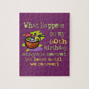 80. Geburtstags-Party-Geschenke. Was auf meinem Puzzle