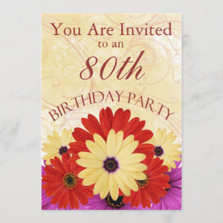 80. Geburtstags-Party-personalisierte Einladung