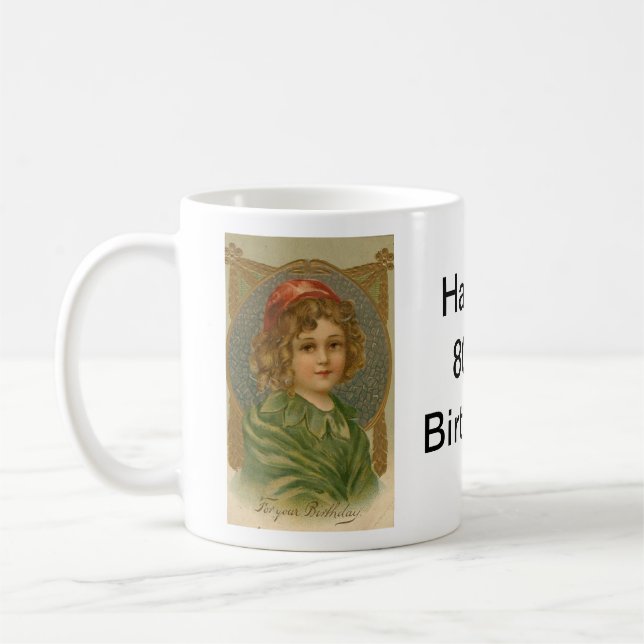 80. Geburtstags-Tasse Kaffeetasse (Links)