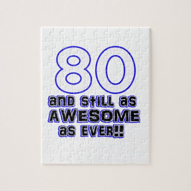 80. Geburtstagsdesign Puzzle (Vertikal)