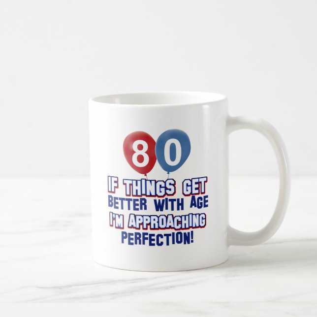 80. Geburtstagsentwürfe Tasse (Rechts)