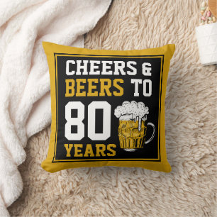 80. Geburtstagsfeier & Biere bis 80 Jahre Kissen