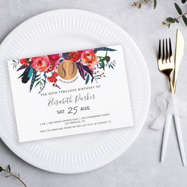 80. Geburtstagsfeier des Bohoner Blumenkohls Einladung (Von Creator hochgeladen)