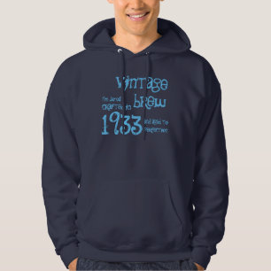 80. Geburtstagsgeschenk 1933 Vintager Brauname fü Hoodie
