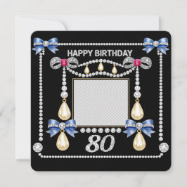 80. Geburtstagskarte Tudor-Royalität inspiriert Di Einladung