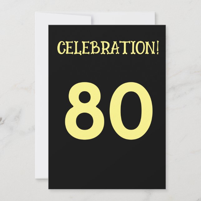 80. GEBURTSTAGSPARTEI - KUSTOM-Einladungen Einladung (Vorderseite)