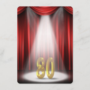 80. Geburtstagsparty Einladung