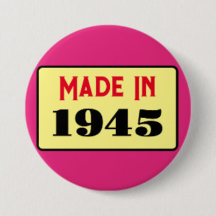 80. Geburtstagsparty geboren 1945 80 Button