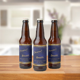 80. Geburtstagsparty Marinesoldjubeln Bierflaschenetikett