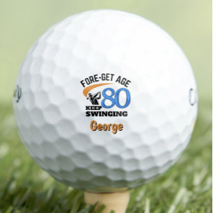 80. Geschenk für Onkel - Behalt Swinging Tribute Golfball