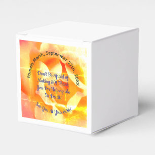 80. goldene Rose Foto Humor Text Party Geschenkschachtel