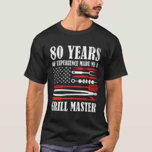 80 Grillen US Flag Grill Masters 80. T-Shirt