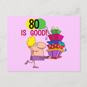 80 ist Gute Geburtstagsgeschenke und Geschenke Postkarte