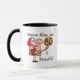80 ist wunderschöne T - Shirt und Geschenke Tasse