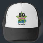 80 Jahre 80th Birthday DIY Truckerkappe<br><div class="desc">80 Years and Loving it Hat. In Fun gift for someone's 80th Birthday. ⭐ This Product is 100% Customizable. ****Click on CUSTOMIZE BUTTON to add, delete, move, resize, change around, rotate usw.Ja, ja. Ja. 99 Prozent von my designs in my store are done in layers. This makes it easy for...</div>
