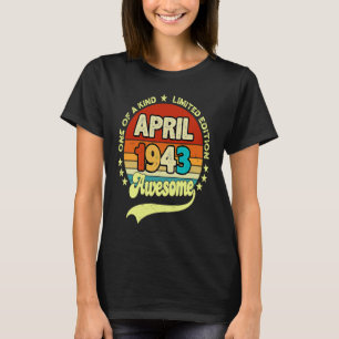 80 Jahre alt Phantastisch seit April 1943 80. Gebu T-Shirt