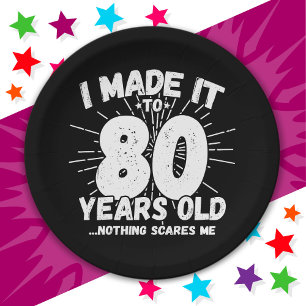80 Jahre alt Sarcastic Meme Funny 80. Geburtstag Pappteller
