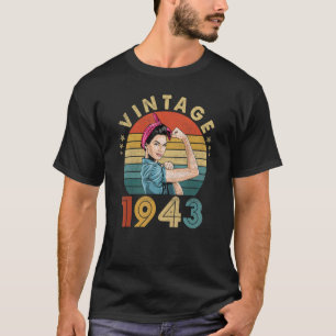 80 Jahre alt Vintag 1943 80. Geburtstag für Frauen T-Shirt