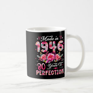 80 Jahre alte, hergestellt in 1946, Blumen 80. Geb Kaffeetasse