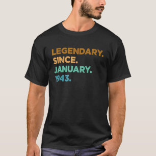 80 Jahre alte Legende seit Januar 1943 80. Geburts T-Shirt