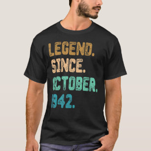80 Jahre alte Legende seit Oktober 1942 80. Geburt T-Shirt