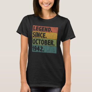 80 Jahre alte Legende seit Oktober 1942 80. Geburt T-Shirt