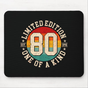 80 Jahre alte limitierte Auflage 1946 80. Geburtst Mousepad