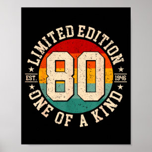 80 Jahre alte Vintage 1946 limitierte Auflage 80. Poster